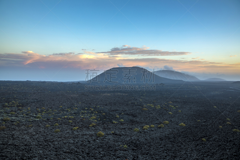 Timanfaya National Park,兰萨罗特岛,火山地形,火山喷口,加那利群岛,自然,天空,水平画幅,地形,无人