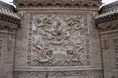 墙,过去,房屋,屏风分区,四合院,平遥,胡同,山西省,清朝,公园