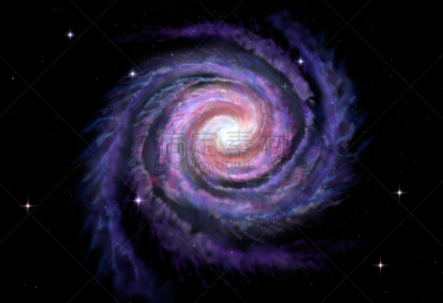 螺旋星系,绘画插图,银河系,天空,星系,水平画幅,夜晚,无人,月亮,科学
