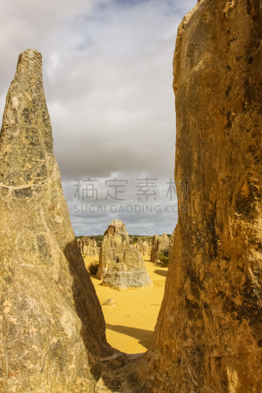 白昼,岩层,紧迫,尖塔顶峰,光,石峰沙漠,西澳大利亚,偏远地区,热,云