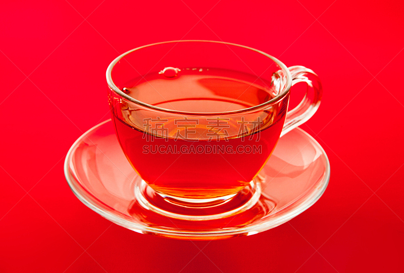 茶杯,饮食,水平画幅,无人,茶碟,饮料,红色,液体,热,清新