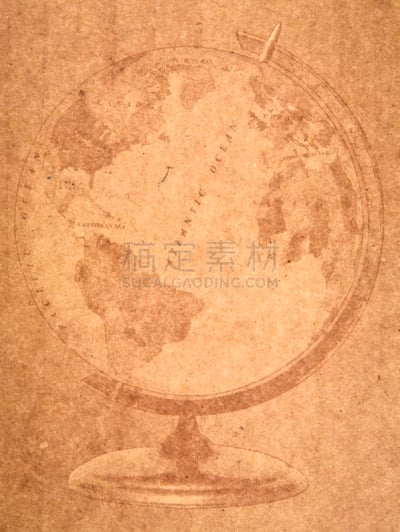 过时的,地球形,纸,垂直画幅,褐色,古董,地名,无人,古老的,古典式
