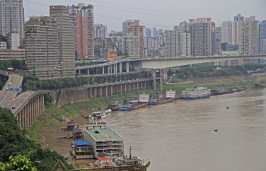 重庆,都市风景,城市,长江,水,新的,客船,现代,建筑业