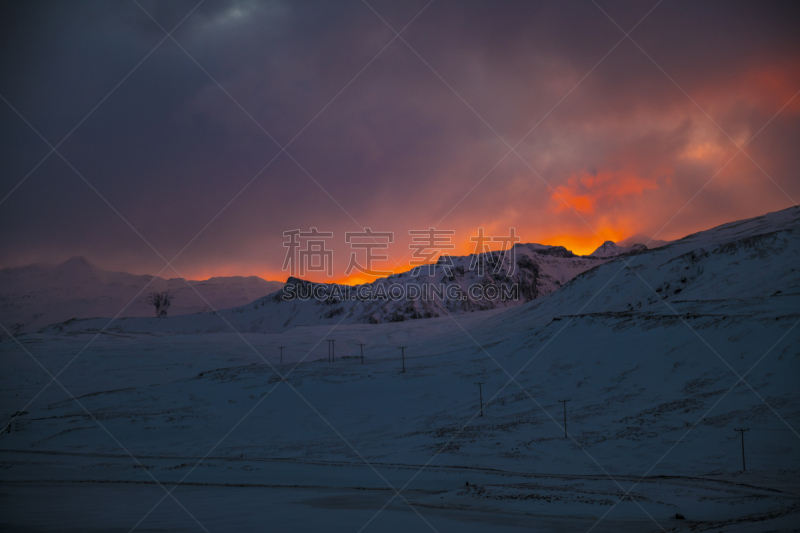 冬天,冰岛国,桨叉架船,风景,欧洲,秘密,人,环境,图像,雪