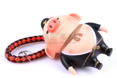 玩具,白色背景,神话,猪,分离着色,华丽的,背景分离,美术工艺,钥匙,动物