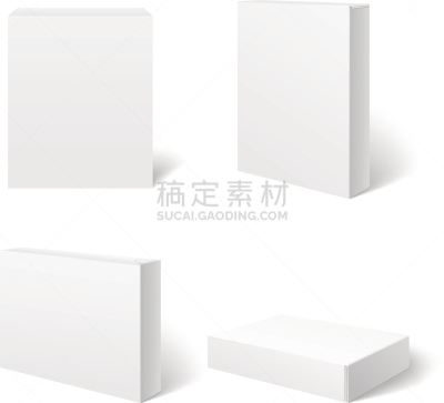 盒子,空白的,纸板,模板,白色,矢量,个性,长方形,阴影,纸盒