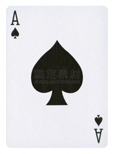 黑桃a,背景分离,分离着色,扑克牌a,人头牌,垂直画幅,嬉戏的,无人,白色背景,组物体