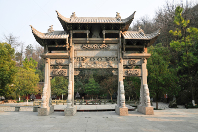 杭州,纪念物,拱门,传统,休闲活动,水平画幅,无人,古老的,户外,大门