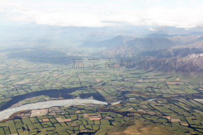新西兰南岛,地形,航拍视角,新西兰,akaroa,新西兰坎特伯雷地区,水平画幅,高视角,山