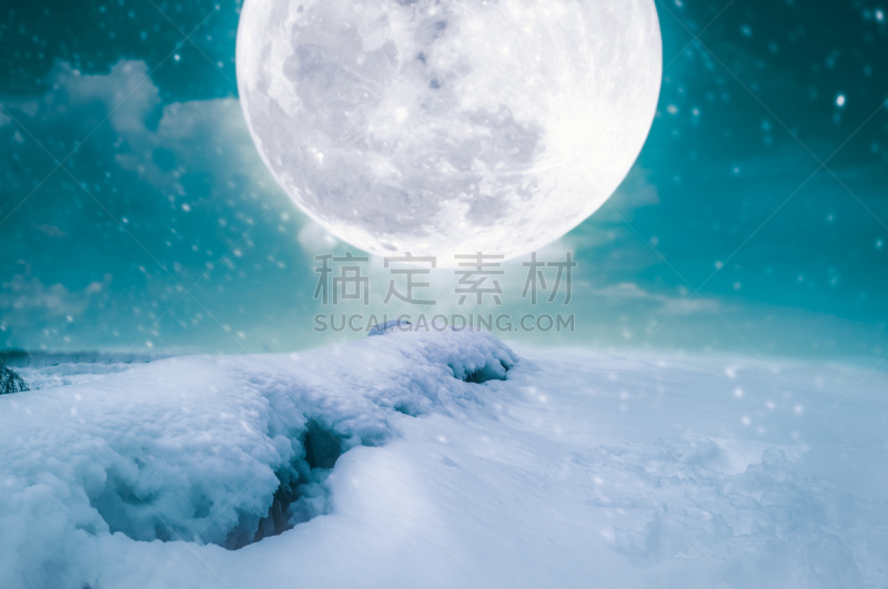 天空,夜晚,宏伟,月亮,明亮,超现实主义的,图像处理,收获月,环境,云