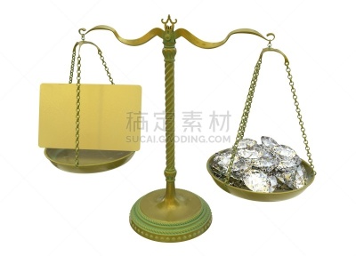 黄铜,古董,秤,绘画插图,三维图形,黄金,白色背景,分离着色,金属