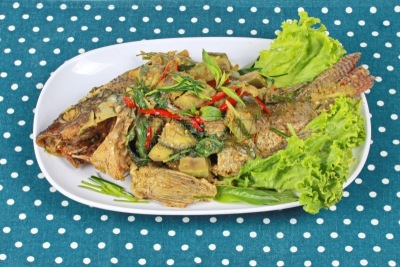 椰汁,咖喱,鱼肉,绿色,水平画幅,有机食品,香料,罗非鱼,特写,高级西餐