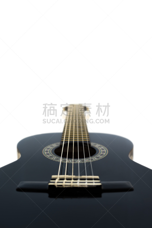 古典乐,白色,声学吉他,大特写,分离着色,垂直画幅,美,留白,流行音乐会,休闲活动