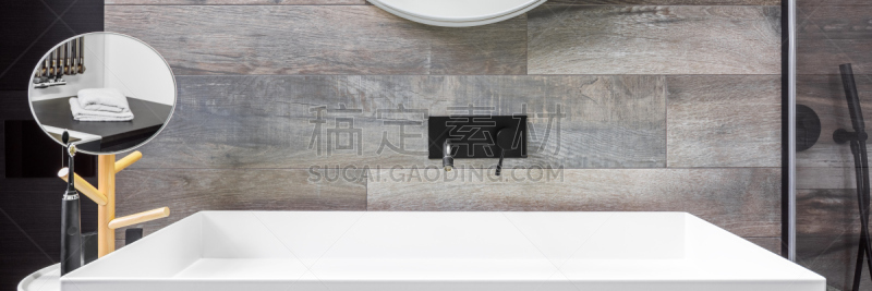 浴室,水槽,灶台,灵感,艺术,水平画幅,墙,巨大的,现代