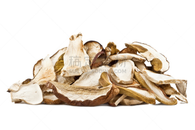 干的,蘑菇,褐色,水平画幅,素食,干花,熟食店,组物体,特写,白色
