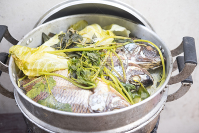 罗非鱼,蒸菜,鱼肉,尼罗河,蔬菜,自然,水平画幅,有机食品,膳食,海产