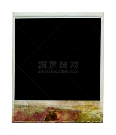 宝丽莱,边框,1960,即时成像,垂直画幅,正面视角,留白,无人,古老的,碾碎了的