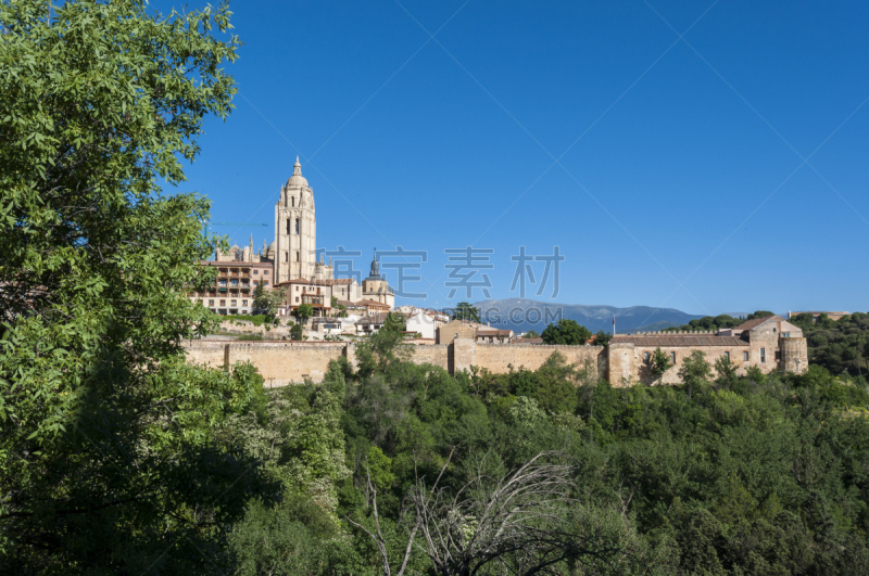 塞戈维亚,都市风景,伦敦城,塞戈维亚修道院,城墙,人墙,纪念碑,古代文明,古董