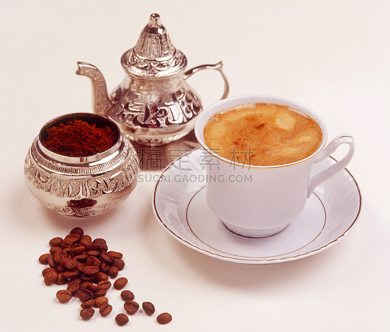 咖啡,烤咖啡豆,饮食,褐色,早餐,芳香的,水平画幅,无人,浓咖啡,背景分离