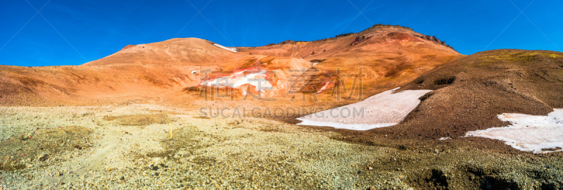 火山喷口,冰岛国,夏天,全景,苏格兰高地,瓦特纳冰原,北极,天空,国家公园,水平画幅