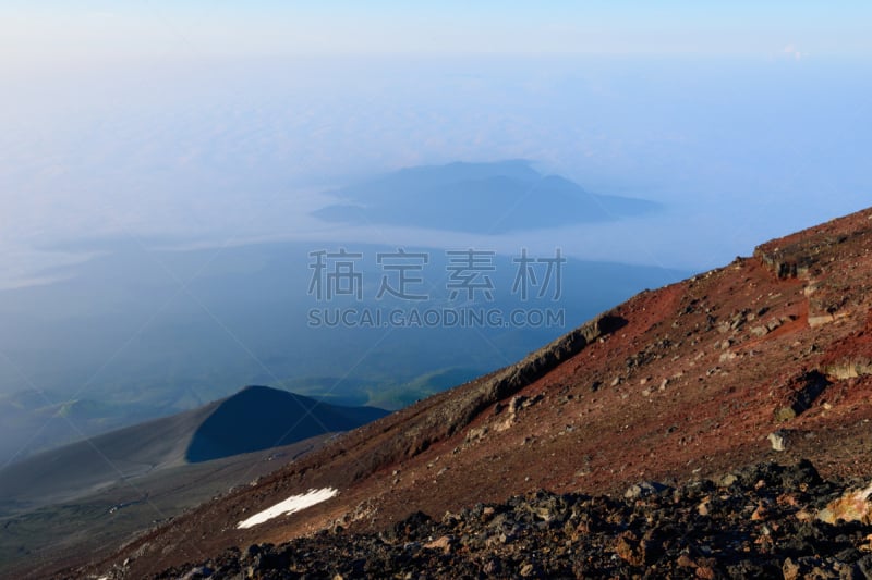 富士山,看风景,山,甲府市,富士箱根伊豆国立公园,日本阿尔卑斯山脉,天空,美,水平画幅,高视角