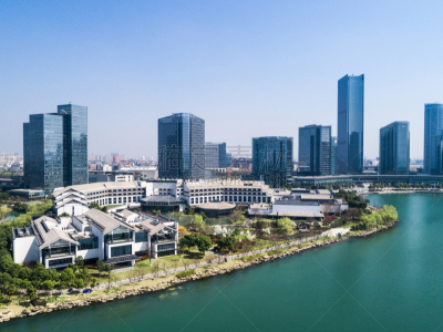 都市风景,宿州,查济,独墅湖,办公室,水,水平画幅,夜晚,无人,曙暮光