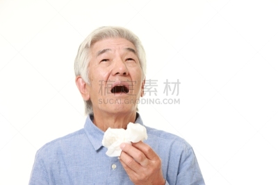 纸巾,日本人,男人,老年人,平衡折角灯,老年男人,仅日本人,仅男人,东亚人,手帕