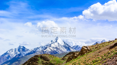 喜马拉雅山脉,地形,雪山,山脉,宏伟,水平画幅,路,山,雪,无人
