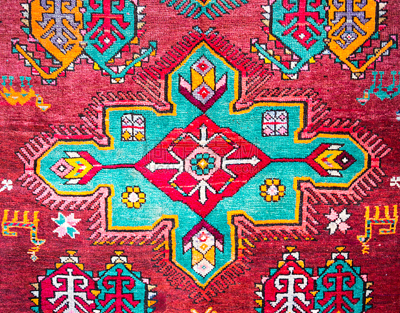 地毯,亚美尼亚,大特写,式样,水平画幅,纺织品,小毯子,装饰物,挂毯,几何形状