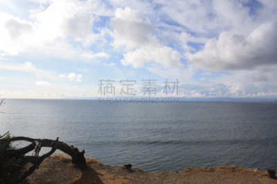 天空,山,海洋,蓝色,看风景,帕罗斯维德,自然,悬崖,水平画幅,地形