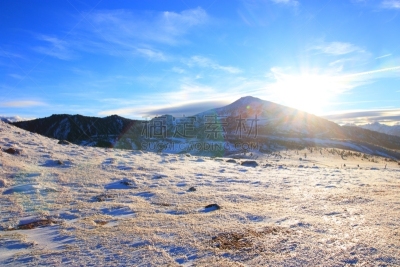 法国,雪,山,在上面,太阳,寒冷,朗格多克-鲁西永,云景,雪山,环境