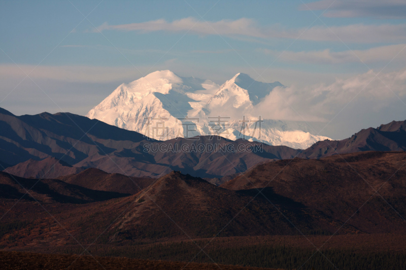 麦金利峰,公园,美国,水平画幅,秋天,户外,山脉,彩色图片,山