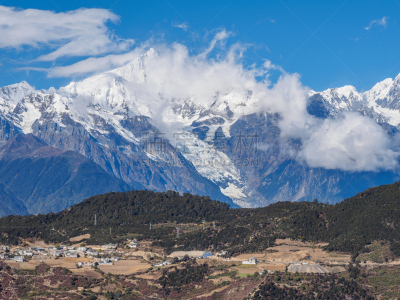 云南省,中国,地形,梅里雪山,布劳甘山,meili山,云南德钦地区,香格里拉县,雪山,山脊