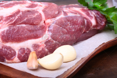 叶子,排骨,肉,欧芹,生食,猪肉,草本,嫩里脊排,炸肉排,水平画幅