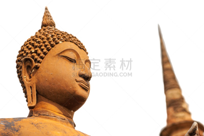 泰国,素可泰,佛,宝塔,分离着色,禅宗,灵性,古董,艺术,水平画幅