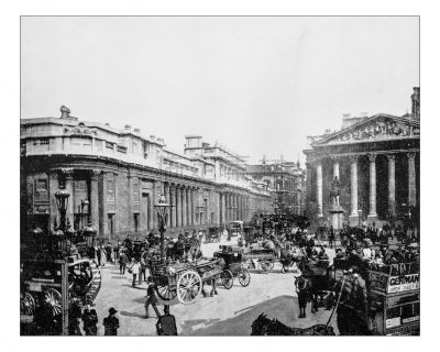 英格兰银行,19世纪风格,伦敦,古董,英格兰,绘画艺术品,19世纪,18世纪,18世纪风格,银行