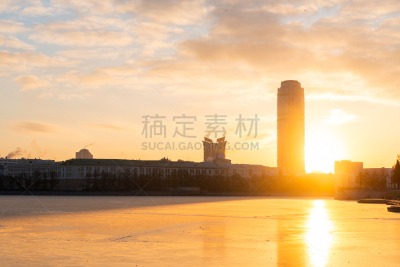 城市,叶卡捷林堡,早晨,商务,寒冷,曙暮光,人类居住地,黄昏,池塘,著名景点