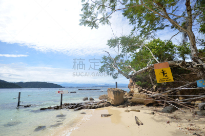 沙巴州,马来西亚,沙比岛,水,天空,美,水平画幅,云,沙子,婆罗洲岛