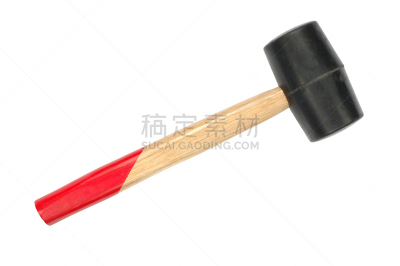 黑色,槌棒,红松,动物头,把手,锤子,水平画幅,白色背景,背景分离,工具