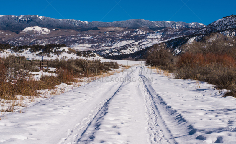 雪,山,西马龙,乡村路,uncompahgre national forest,气候,水平画幅,无人,户外,美洲