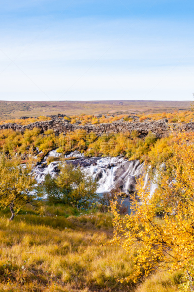 瀑布,hraunfossar,冰岛国,自然,垂直画幅,熔岩,冰河,地质学,蓝色,火山地形