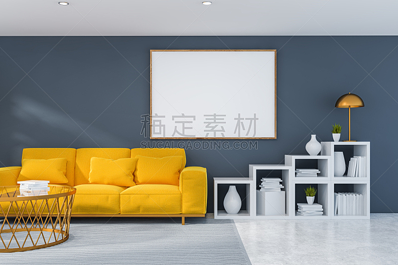 灰色,沙发,起居室,室内,三维图形,平坦的,新的,家庭生活,技术