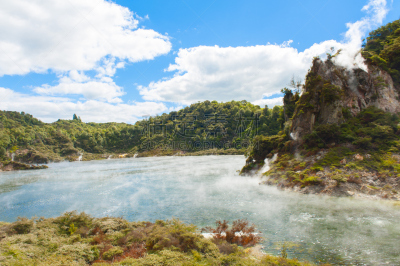 煎锅,waimangu thermal park,火山湖,罗托鲁阿,地震,酸,热,著名景点,自然美,湖
