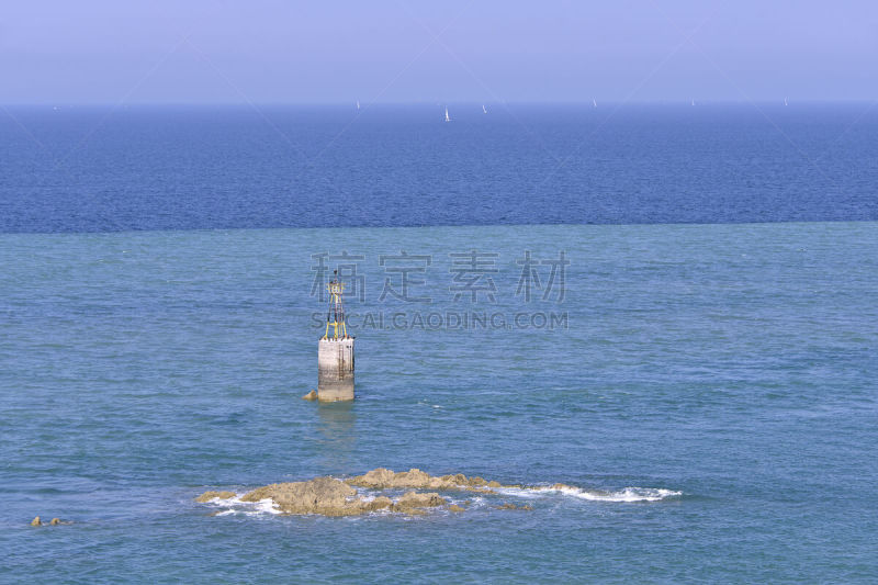 格兰福岛,海岸线,法国,阿夫朗什,曼彻,水,水平画幅,岩石,建筑,无人