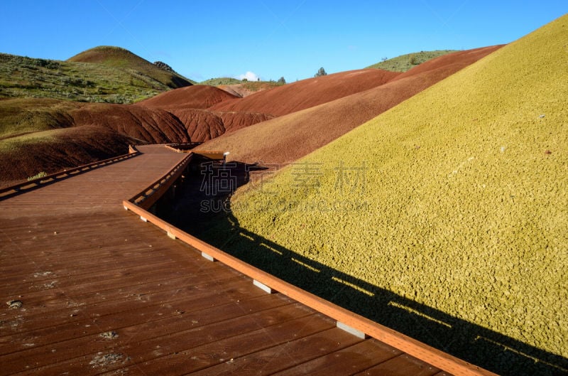 白昼,约翰时代河,多彩沙漠,画山,化石遗址,河岸区,河漫滩,半干旱,荒地,俄勒冈州