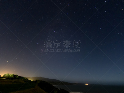 新普利茅斯,新西兰,夜晚,天空,巷,海滩,塔拉纳基大区,塔拉纳基山,海岸线,水平画幅