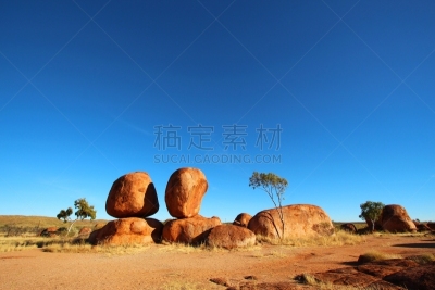 魔鬼大理石,偏远地区,澳大利亚,水平画幅,形状,旅行者,户外,石头,花岗岩,东欧大草原