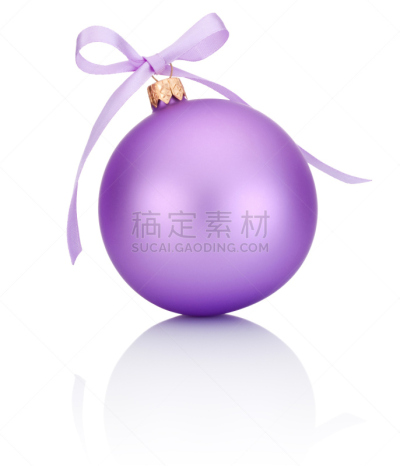蝴蝶结,球体,白色背景,紫色,分离着色,垂直画幅,美,新年,符号