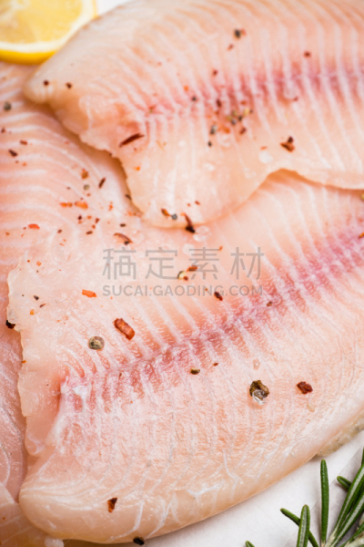 生食,罗非鱼,案板,鱼片,酸,牛排,清新,自然界的状态,鱼肝油,香料