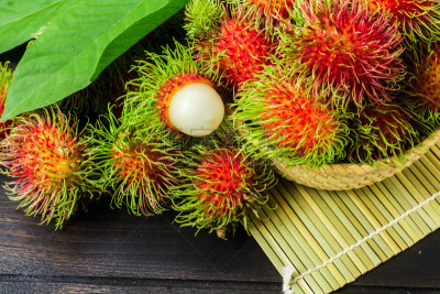 红毛丹,不,清新,自然界的状态,泰国食品,热带气候,食品,泰国,熟的,成分